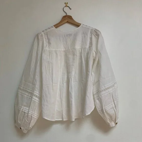 NWOT Petite Studio Elyna Linen Blouse - Picture 3 of 5